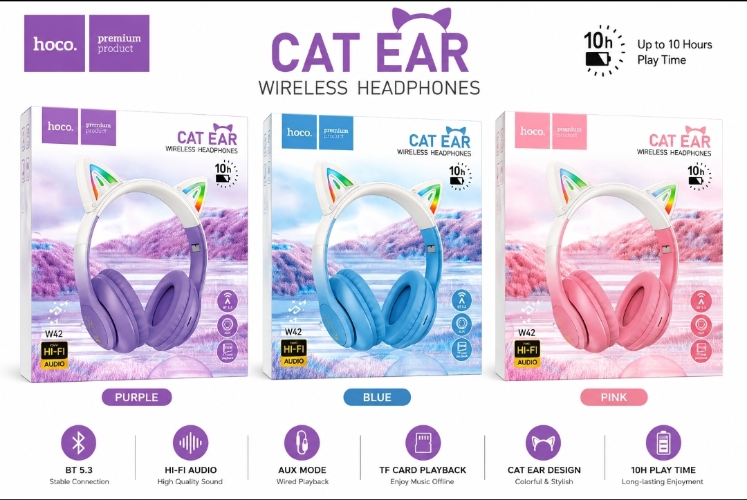 CAT EAR WIRELESS HEADPHONES
